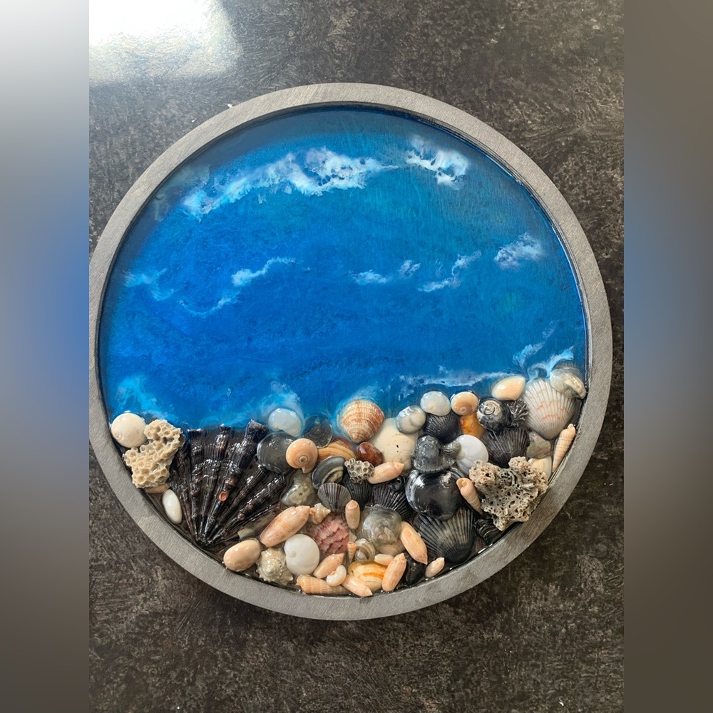 Costal Beach Wooden Tray